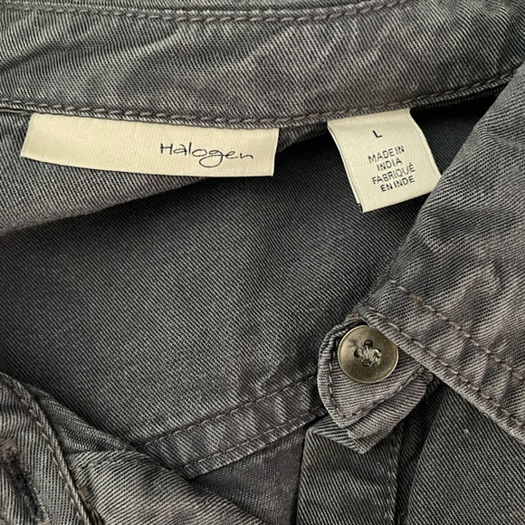 Halogen Grey Button Down Tunic - Size Large - NWOT - Picture 3 of 4